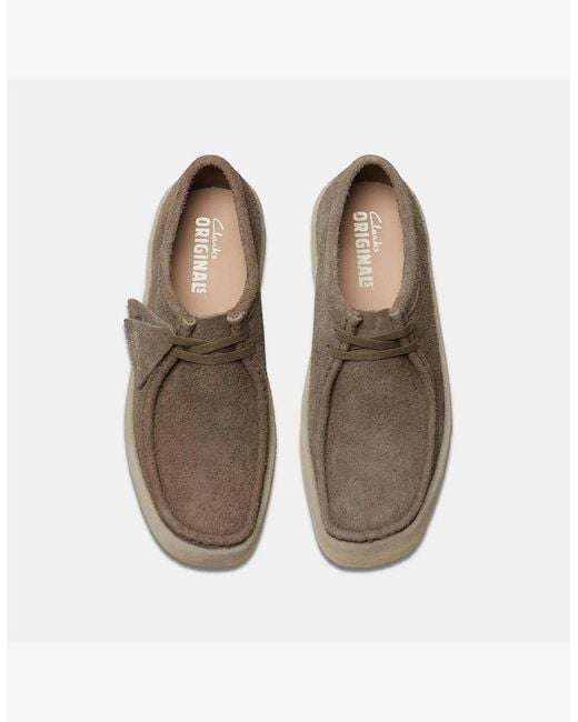 Clarks Brown Wallabee Cup Moc Toe Lace Up Moccasins for men