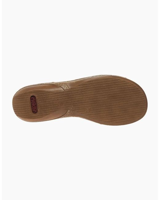 Rieker Black Trim Sling Back Sandals