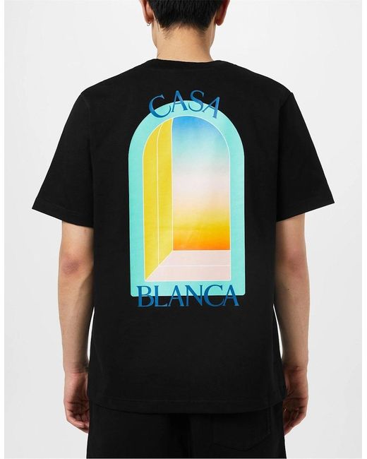 Casablanca Black Arch Gradient T Shirt for men