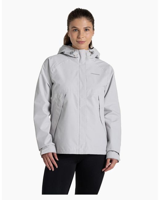 Craghoppers White Ladies Ossus Waterproof Jacket