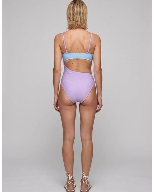 Oceanus Blue Luna Veil Sky & Lilac Swimsuit