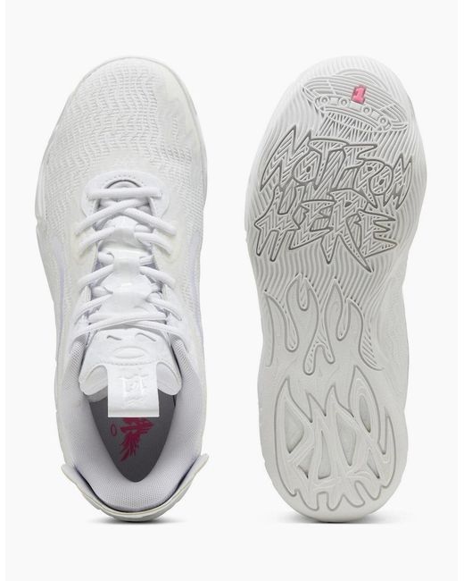 PUMA White Basketball Trainers for men