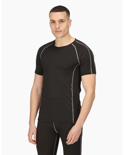 Regatta Black Professional Short-Sleeved Base Layer Top for men