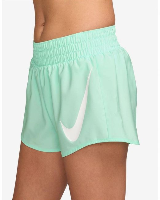 Nike Green Swoosh Running Road Shorts With Elasticated Waistband