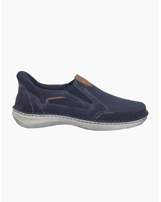 Josef Seibel Blue New Anvers 25 Wide Fit Shoes for men