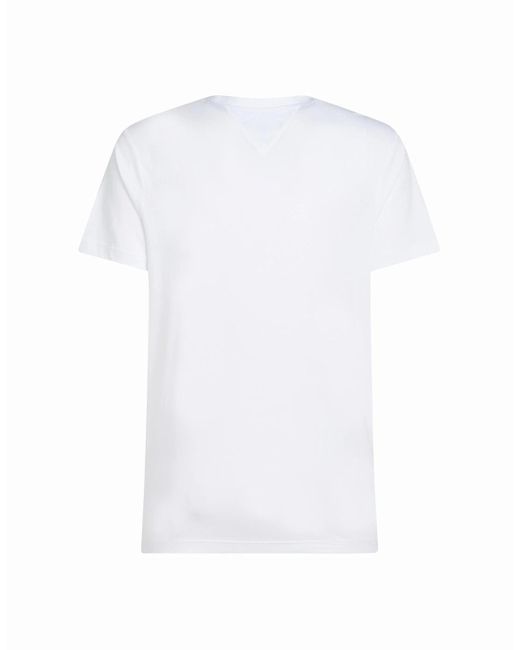 Tommy Hilfiger White Center Stack T Shirt for men