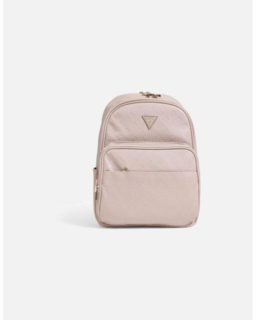 Guess Pink Embossed Logo Backpack