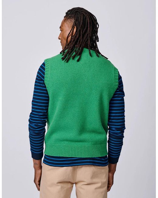 aubi Green Baldwin Merino Tank Top for men