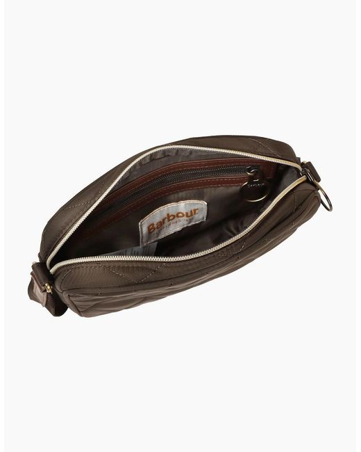 Barbour White Quilted Crossbody Bag