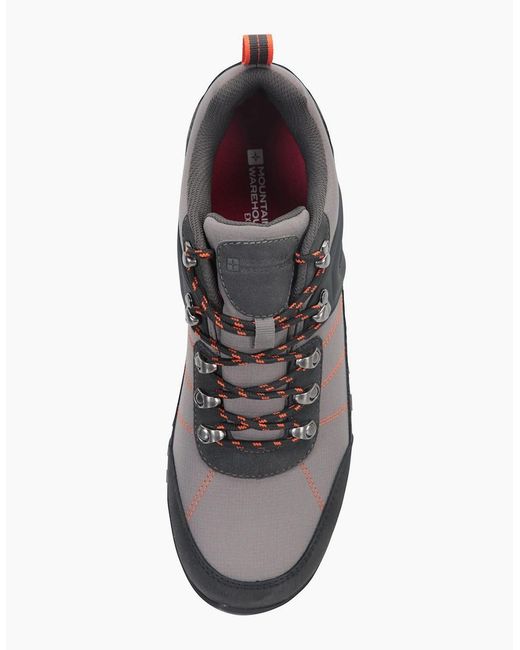 Mountain Warehouse Gray Storm Suede Isogrip Walking Shoes for men