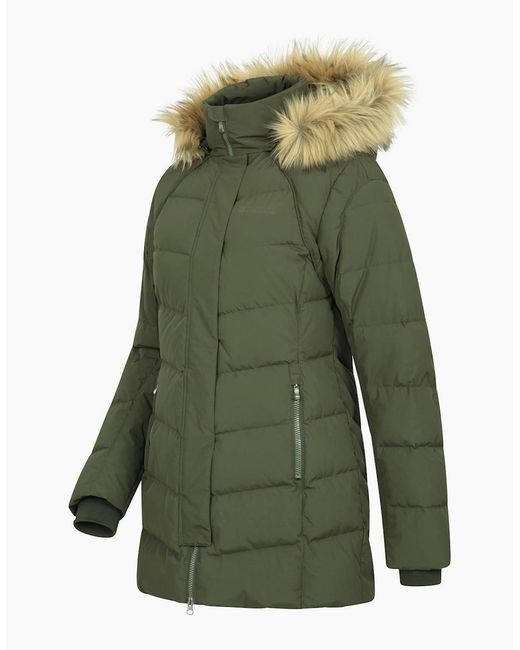 Mountain Warehouse Green Ladies Isla Ii Long Down Jacket
