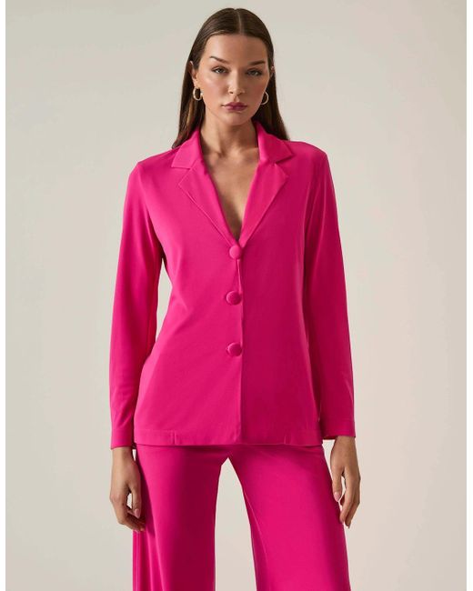 James Lakeland Pink Button Fuchsia Blazer