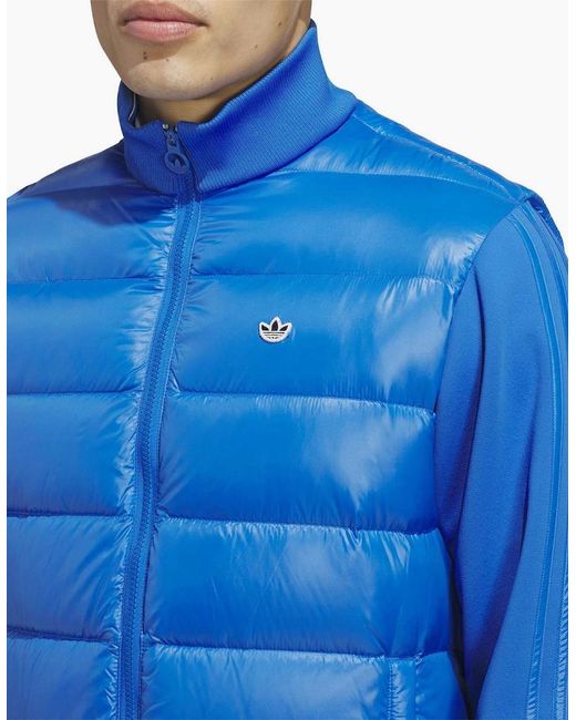 Adidas Blue Mr Full Zip Long Sleeve Down Jacket for men