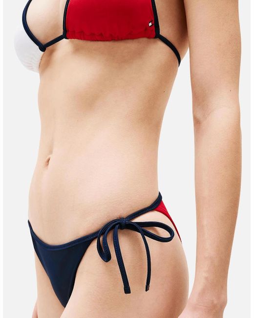 Tommy Hilfiger Red Logo Flag Colours Bikini Bottoms