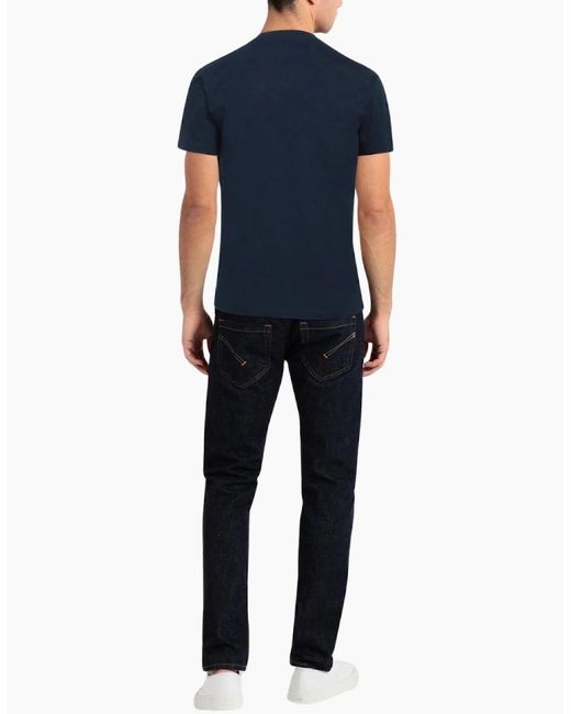 DSquared² Blue Cool Fit Varsity Dark T-Shirt for men