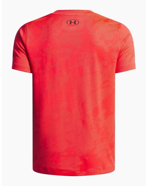 Under Armour Red Vent Jacquard Crew Neck Regular Fit T-Shirt