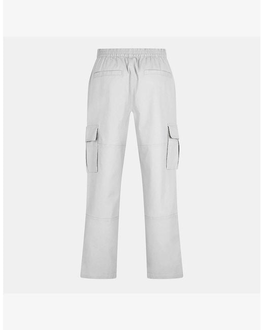 Represent White Cargo Trousers for men