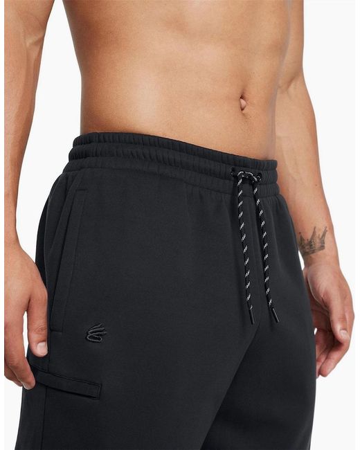 Under Armour Blue Curry Solid Patterned Running Pants for men