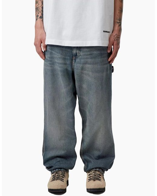 Carhartt Gray Denim Single Knee Pant/Worn Used Washed for men