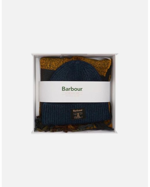 Barbour Black Westerdale Beanie & Scarf Set