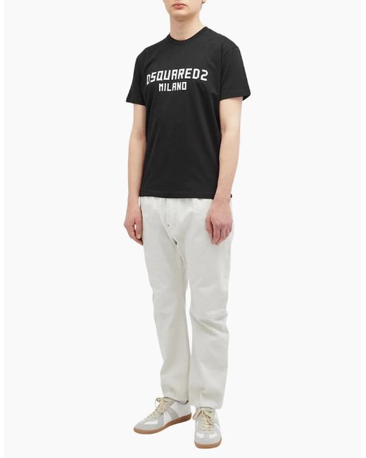 DSquared² Black Milano Logo Cool Fit T-Shirt for men