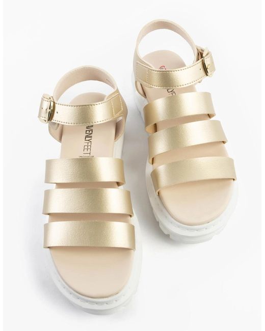 Heavenly Feet Metallic Saffron Sandals