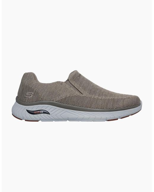Skechers Gray Arch Fit Crosser Locke Trainer for men