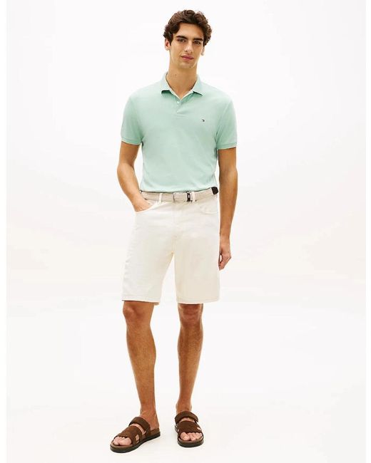 Tommy Hilfiger Green Liquid Cotton Reg Polo Mai Crushed Mint for men