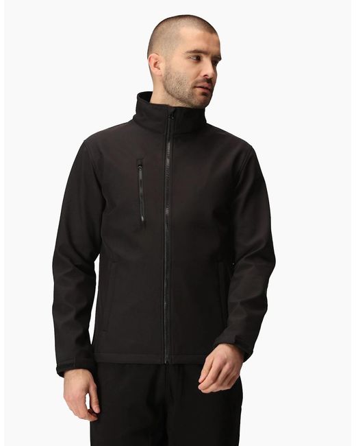 Regatta Black Professional 3 Layer Soft Shell Jacket for men
