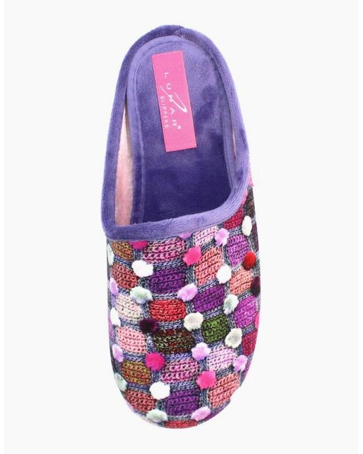 Lunar Purple Crackle Slippers