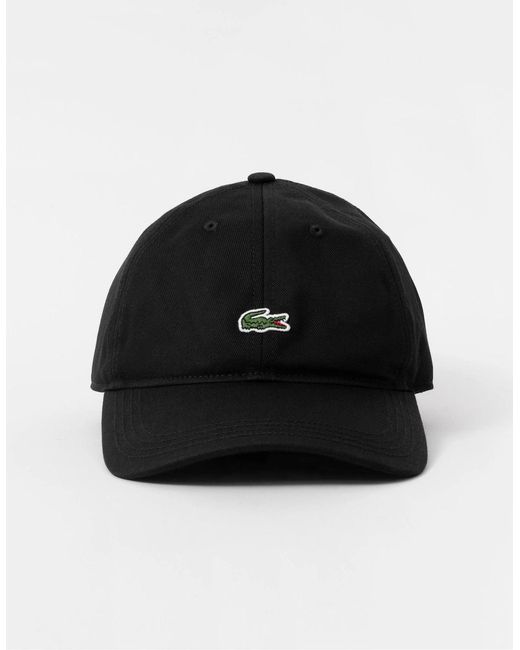 Lacoste Black Organic Cotton Twill Cap for men