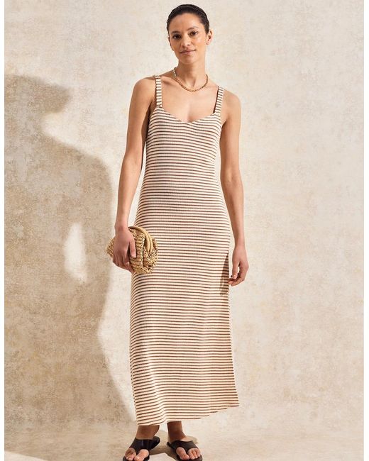 Ro&zo Brown Striped Knitted Dress