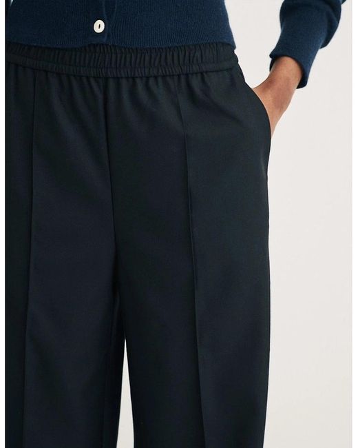 Nobody's Child Blue James Solid Wide Leg Trousers