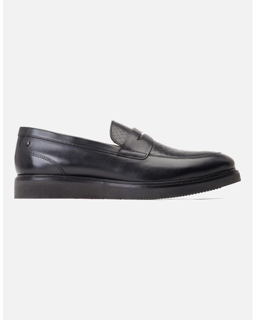 Base London Blue Sid Penny Loafers for men