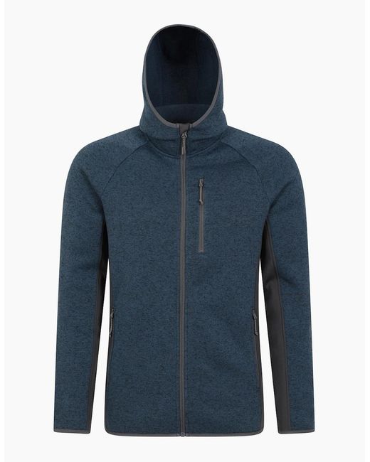 Mountain Warehouse Blue Treston Fleece Hooded Hoodie for men