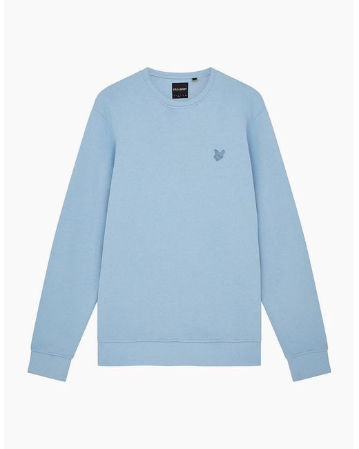 Lyle & Scott Blue Lyle & Scott Ml2255Ton Tonal Eagle Crew Neck Knitted Jumper Sweatshirt Top for men