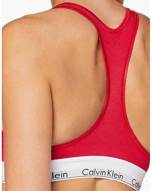 Calvin Klein Red Modern Cotton Bralette, Empower