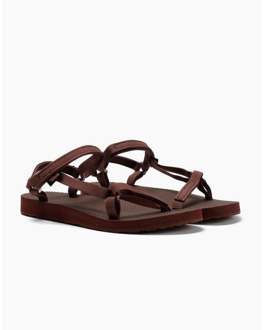 Teva Brown Original Universal Slim Rum Raisin Sandals