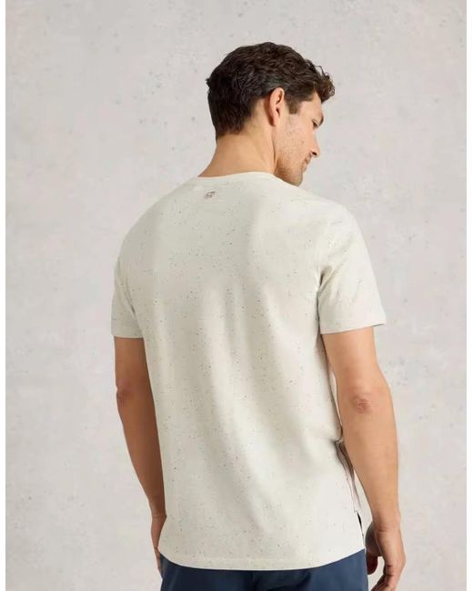 White Stuff Blue Abersoch Surfer Graphic Tee Natural Print for men