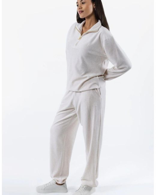 Juicy Couture White Davidson Polyester Cream Track Pants