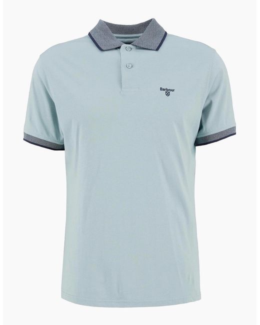 Barbour Blue Cornsay Pique Collar Polo Shirt for men