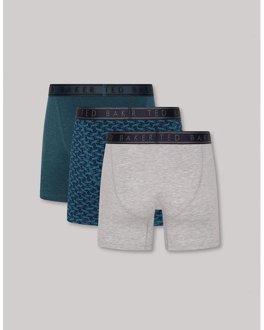 Ted Baker Blue 3-Pack Cotton Boxer Briefs Boxer Briefs for men