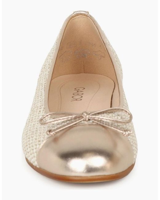 Gabor White Dulford Ballet Pumps