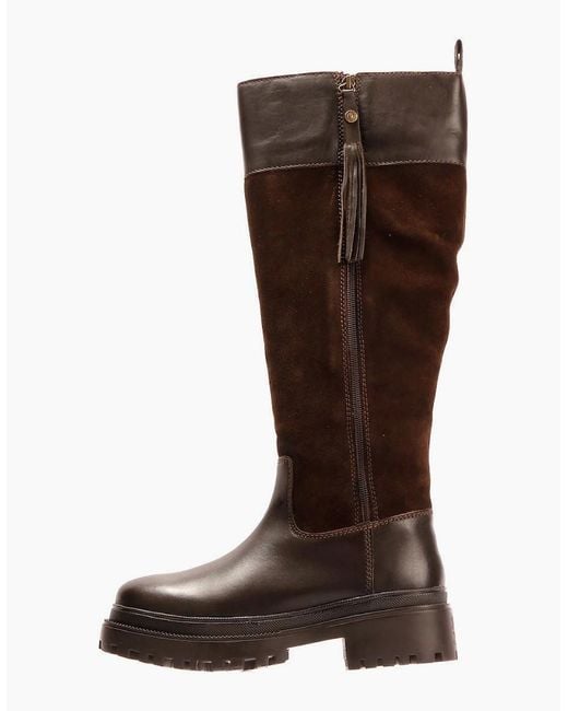 Osprey Brown London The Bramble Tall Leather Chocolate Burnish Boots