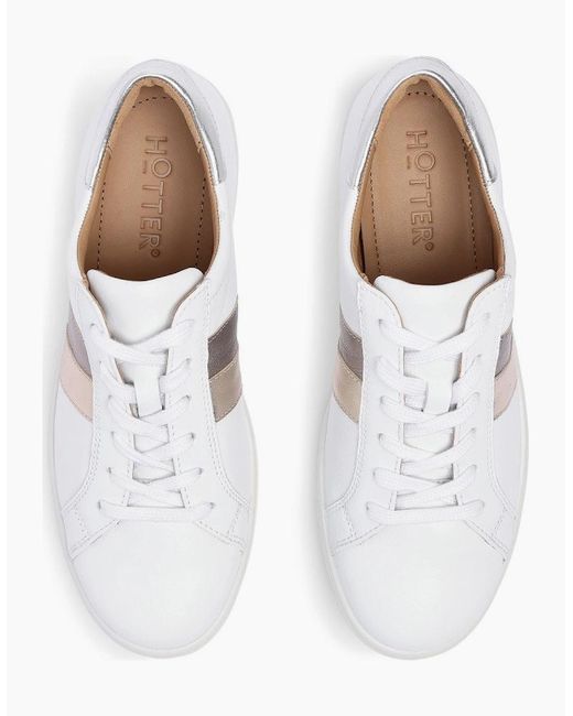 Hotter White Switched Trainers