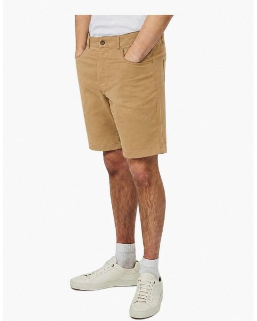 Ted Baker White Bactonn Five Pocket Tan Shorts for men