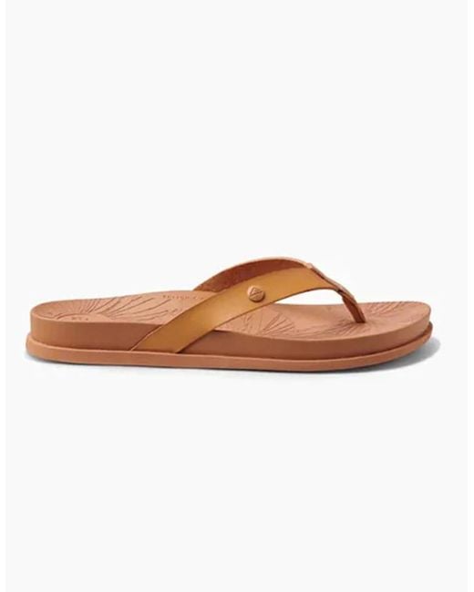 Reef Pink Cushion Porto Cruz Flip Flop Natural