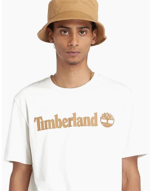 Timberland White Kennebec River Linear Logo Short Sl for men