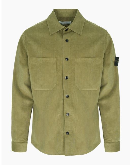 Stone Island Green Corduroy 1200042 Shirt for men