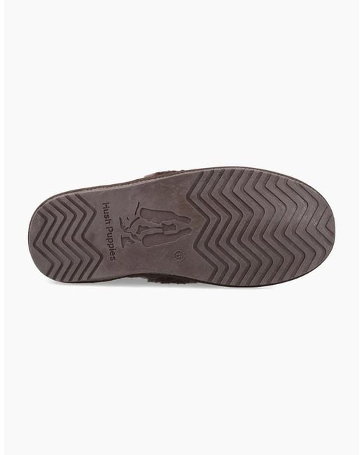 Hush Puppies Brown Ariel Suede Chocolate Slippers
